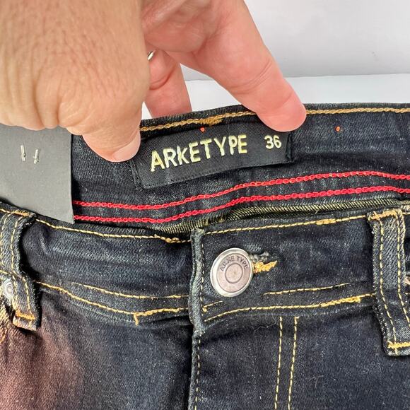 NEW Arketype 36 Dark Wash Denim‎ Distressed Y2K Grunge Hip Hop City Men's Shorts - Picture 6 of 10